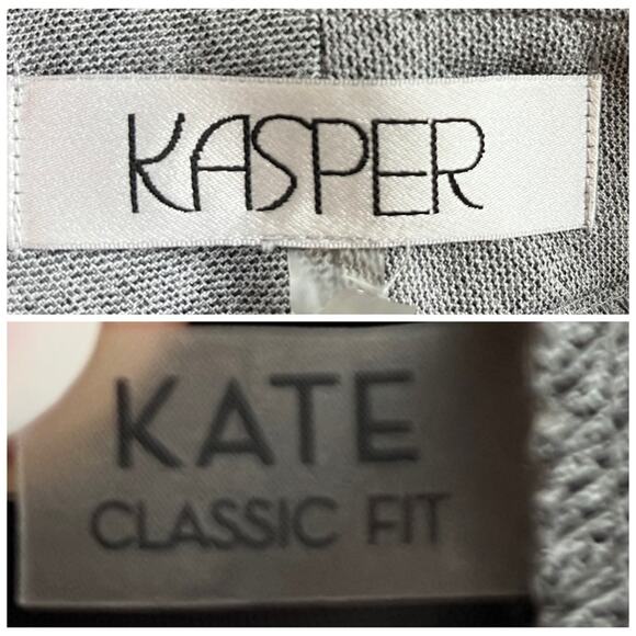 Kasper Women’s Pant Suit 2 Button Kate Classic Fit Notch Lapel Gray Plus Size 16 - Picture 14 of 15